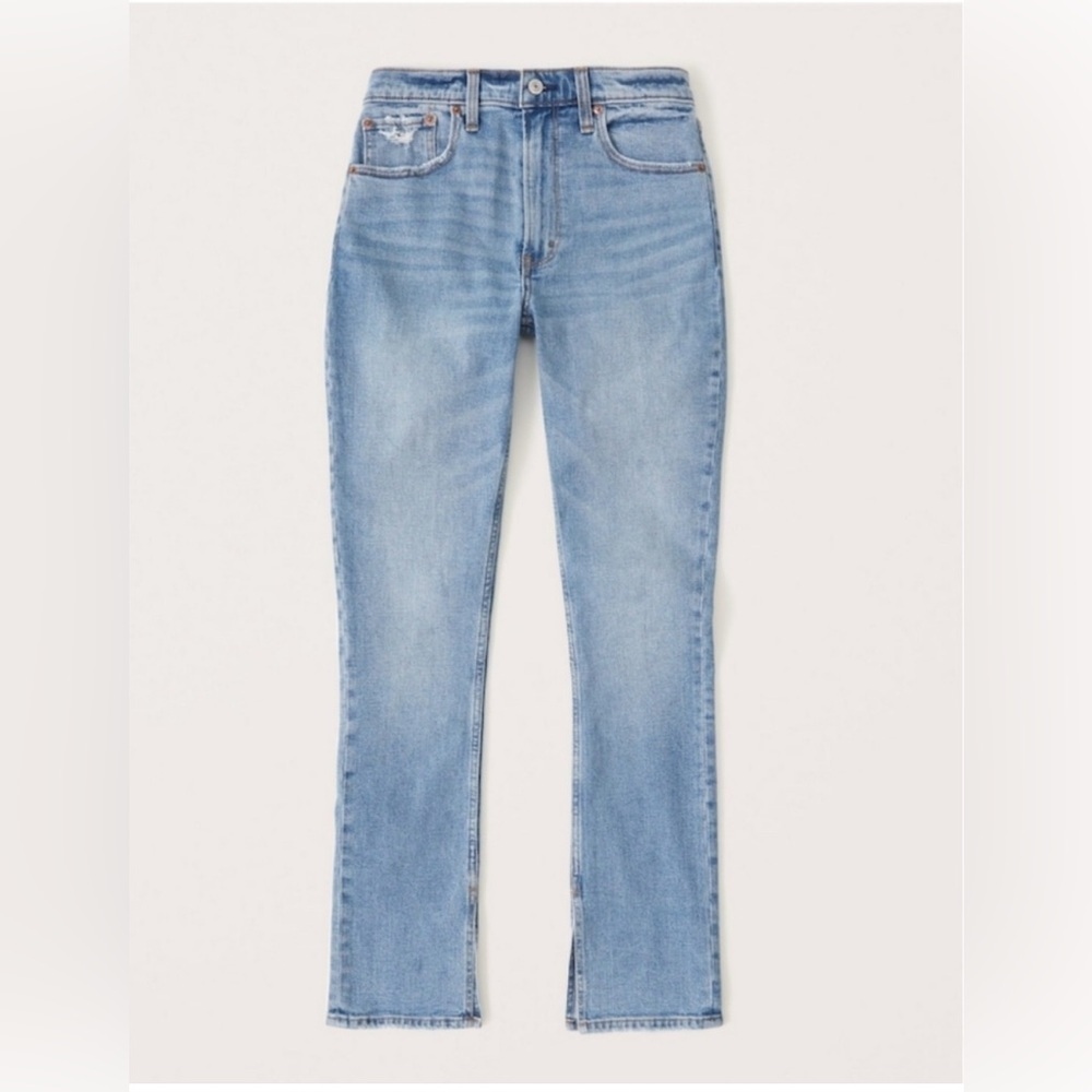 Abercrombie Curve Love High Rise Vent Hem Jeans Size 27/4R